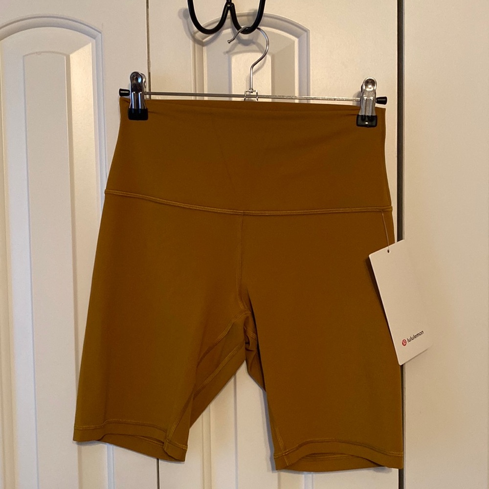Mustard color Lululemon Align shorts. So comfortable, never worn, with tags!